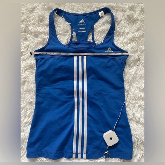 Adidas Climacool Racerback Tank Top. Built in Bra. White Stripe Accent. Size S - Picture 7 of 8
